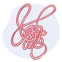 Illustration d'une cons&eacute;quence d'un d&eacute;faut de fabrication de prot&eacute;ine : fabrication anormale